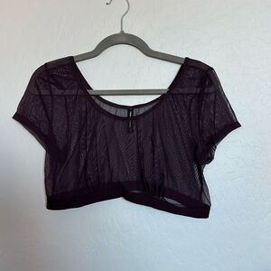 Torrid curve purple sheer crop